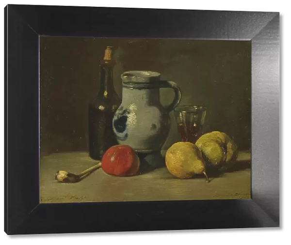 Still Life with a grey Jug, 1862. Creator: Jules Dupré