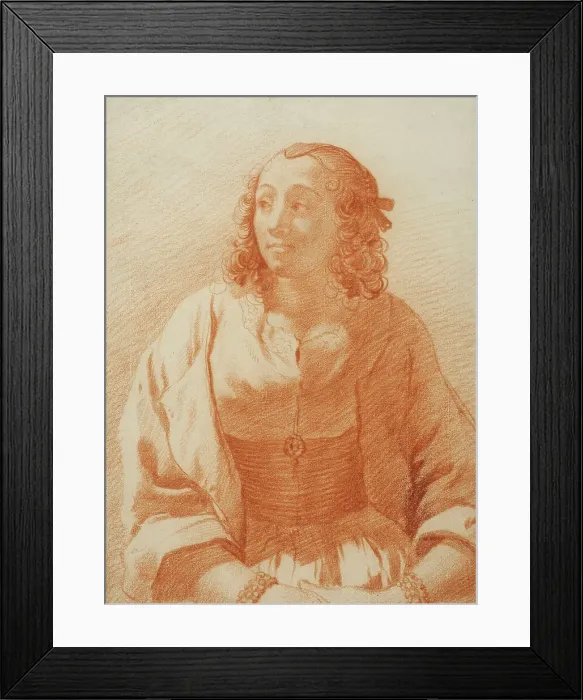 Framed Print : Portrait of young woman, c1650. Creator: Karel Du Jardin Framed Print : Portrait of young woman, c1650. Creator: Karel Du Jardin