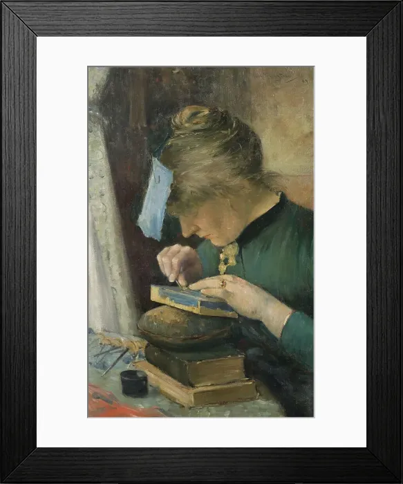 Framed Print : The Artist's Fiancée, 1885. Creator: Karl Nordström Framed Print : The Artist's Fiancée, 1885. Creator: Karl Nordström