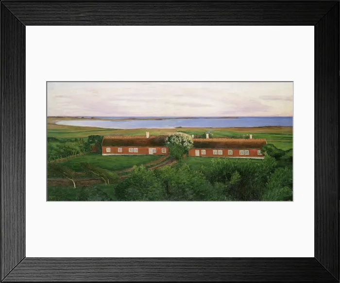 Framed Print : The Neighbouring Farm Houses, 1894. Creator: Karl Nordström Framed Print : The Neighbouring Farm Houses, 1894. Creator: Karl Nordström