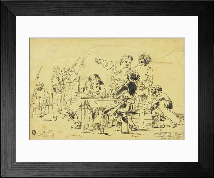 Framed Print : Peter denies Christ. Creator: Leonard Bramer Framed Print : Peter denies Christ. Creator: Leonard Bramer