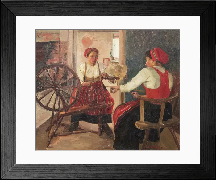 Framed Print : The Spinners, c1900s. Creator: Lilly Segerdahl Framed Print : The Spinners, c1900s. Creator: Lilly Segerdahl