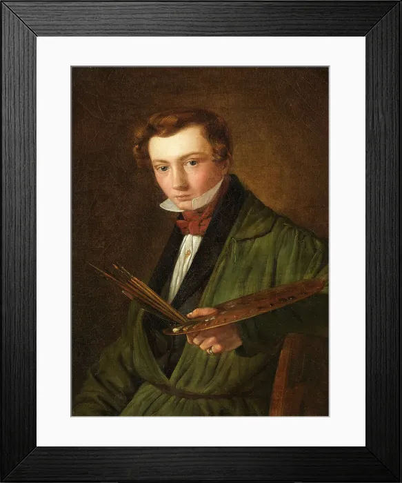 Framed Print : Self-Portrait, 1833. Creator: Louis Gurlitt Framed Print : Self-Portrait, 1833. Creator: Louis Gurlitt