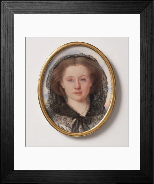 Framed Print : Unknown woman, c.1850. Creator: Louise Besnard Framed Print : Unknown woman, c.1850. Creator: Louise Besnard