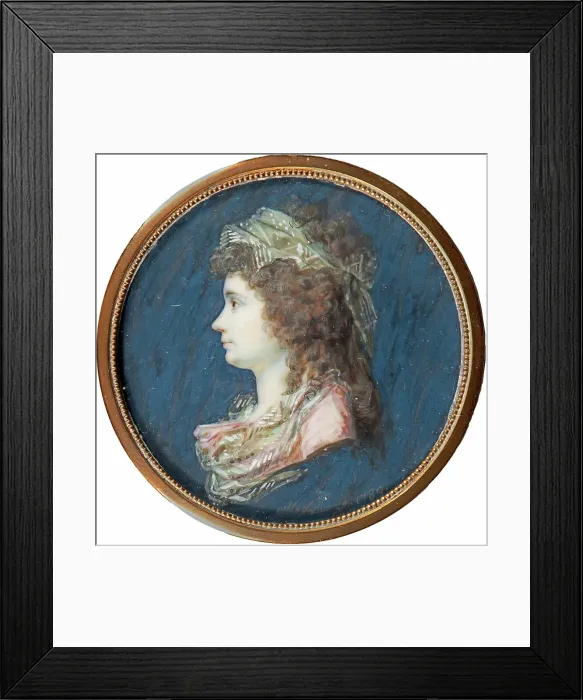 Framed Print : Portrait of young woman in profile, c1800. Creator: Marie-Nicole Vestier Framed Print : Portrait of young woman in profile, c1800. Creator: Marie-Nicole Vestier