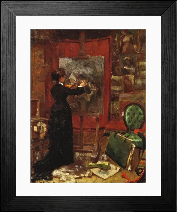 Framed Print : Self portrait, 1876. Creator: Mimmi Zetterstrom Framed Print : Self portrait, 1876. Creator: Mimmi Zetterstrom