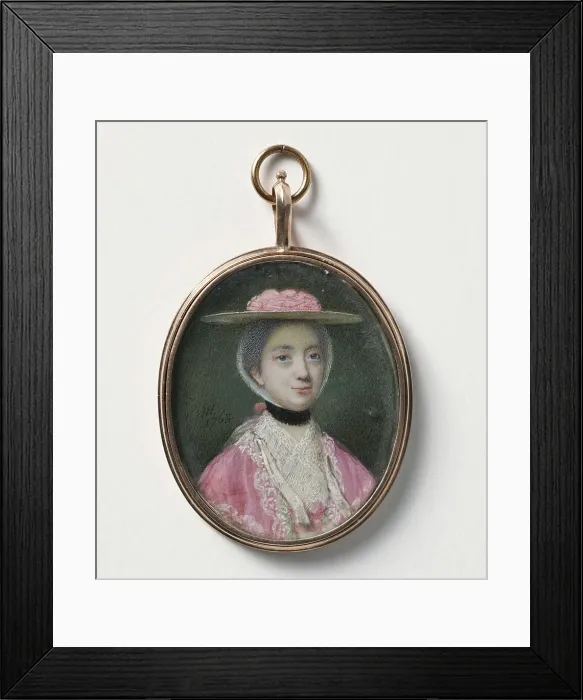 Framed Print : Unknown woman, 1763. Creator: Nathaniel Hone Framed Print : Unknown woman, 1763. Creator: Nathaniel Hone