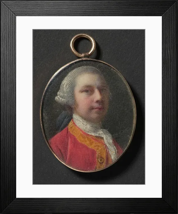Framed Print : Self-portrait of the artist, 1763. Creator: Nathaniel Hone Framed Print : Self-portrait of the artist, 1763. Creator: Nathaniel Hone