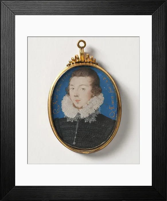 Framed Print : Unknown man, 1596. Creator: Nicholas Hilliard