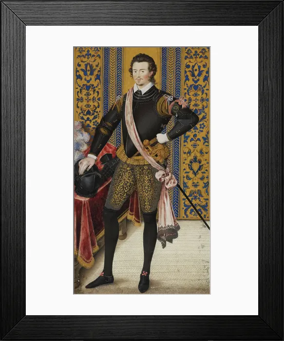 Framed Print : Sir Robert Dudley, Duke of Northumberland, c1600. Creator: Nicholas Hilliard Framed Print : Sir Robert Dudley, Duke of Northumberland, c1600. Creator: Nicholas Hilliard