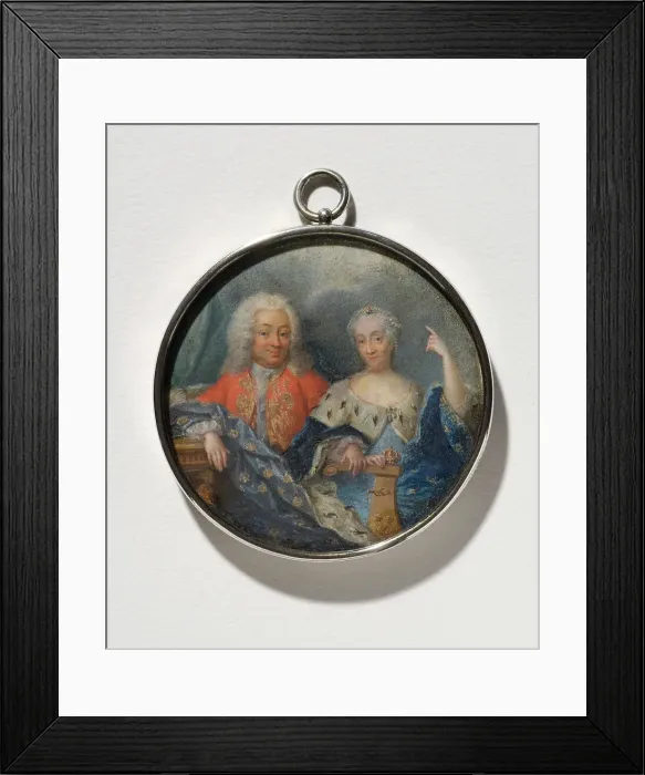 Framed Print : Ulrika Eleonora d.y. (1688-1741), Queen of Sweden, her consort Frederick I... 18th century. Creator: Niklas Lavreince Framed Print : Ulrika Eleonora d.y. (1688-1741), Queen of Sweden, her consort Frederick I... 18th century. Creator: Niklas Lavreince