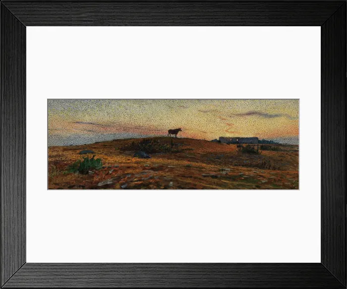 Framed Print : Öland Heath at Sunset, 1903. Creator: Nils Kreuger Framed Print : Öland Heath at Sunset, 1903. Creator: Nils Kreuger