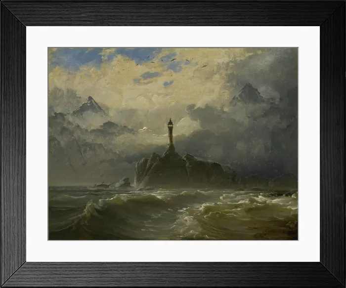 Framed Print : Seascape, 1849. Creator: Peder Balke Framed Print : Seascape, 1849. Creator: Peder Balke