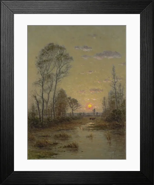 Framed Print : Two Cows in an Evening Landscape. Creator: Per Ekstrom Framed Print : Two Cows in an Evening Landscape. Creator: Per Ekstrom