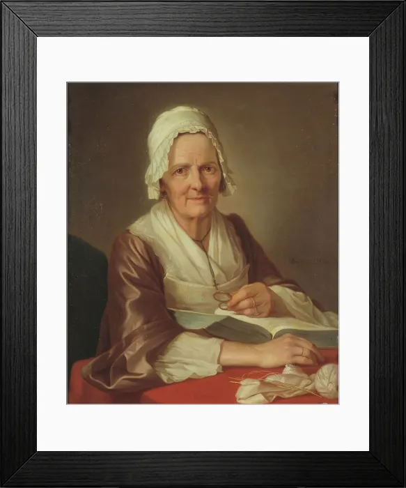 Framed Print : Old Woman, 1768. Creator: Per Krafft the Elder Framed Print : Old Woman, 1768. Creator: Per Krafft the Elder