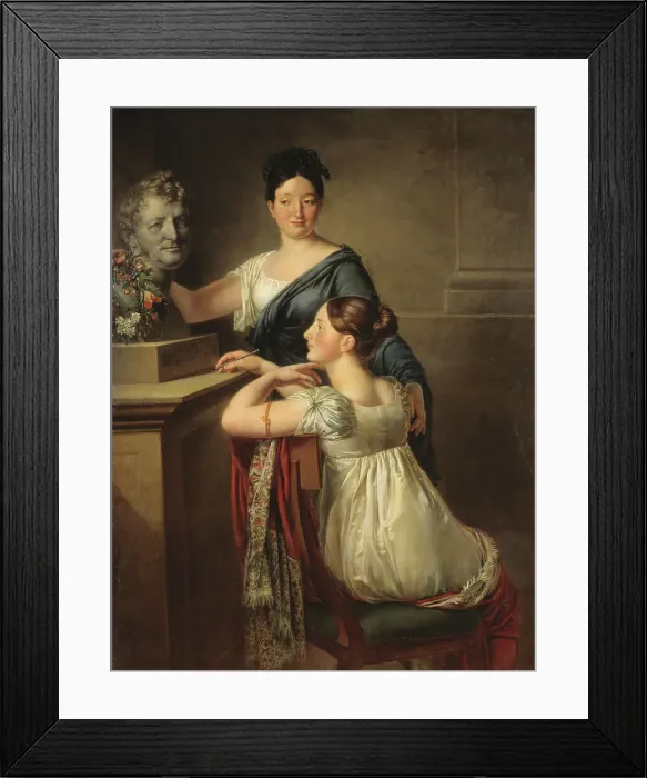 Framed Print : The Demoiselles Charlotte Jeanette and Anne Sofie Laurent, 1815. Creator: Per Krafft the Younger Framed Print : The Demoiselles Charlotte Jeanette and Anne Sofie Laurent, 1815. Creator: Per Krafft the Younger