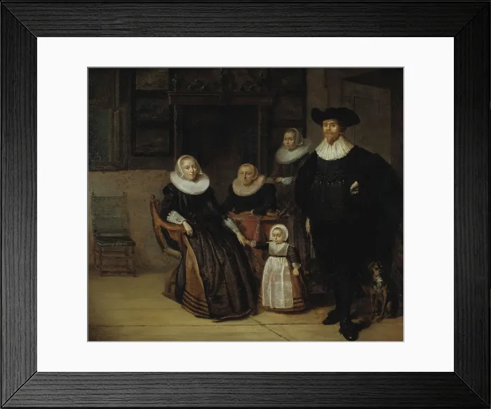 Framed Print : Portrait of a Family, 1661. Creator: Pieter Codde Framed Print : Portrait of a Family, 1661. Creator: Pieter Codde