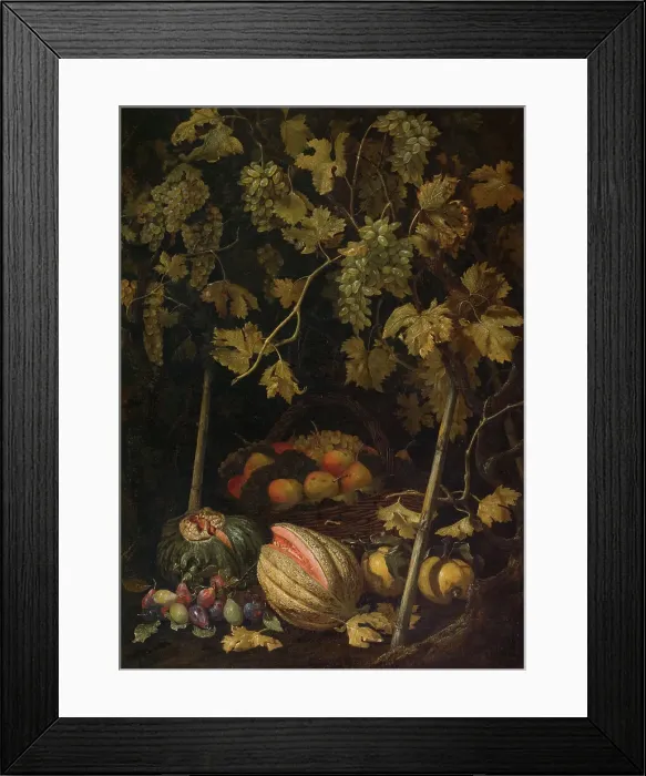 Framed Print : Still Life with Fruit and Vine, 1620s. Creator: Pietro Paolo Bonzi Framed Print : Still Life with Fruit and Vine, 1620s. Creator: Pietro Paolo Bonzi