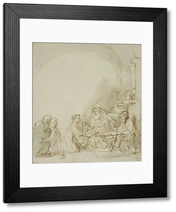 Framed Print : The presentation in the temple. Creator: Rembrandt Harmensz van Rijn Framed Print : The presentation in the temple. Creator: Rembrandt Harmensz van Rijn