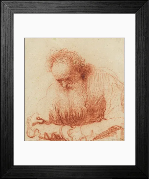 Framed Print : Sitting old man, c.1630. Creator: Rembrandt Harmensz van Rijn Framed Print : Sitting old man, c.1630. Creator: Rembrandt Harmensz van Rijn