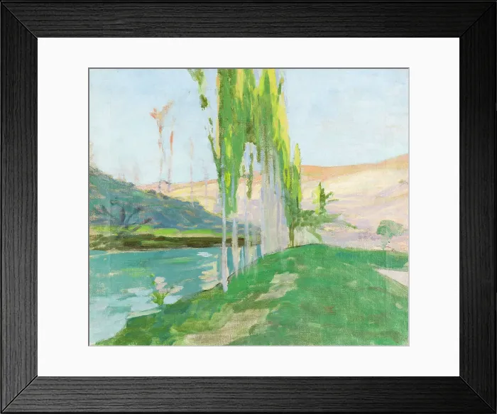 Framed Print : Poplars Growing near a Watercourse. Creator: Sven Richard Bergh Framed Print : Poplars Growing near a Watercourse. Creator: Sven Richard Bergh