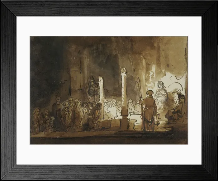Framed Print : Worshippers Before the High Priest in the Temple. Creator: Salomon Koninck Framed Print : Worshippers Before the High Priest in the Temple. Creator: Salomon Koninck