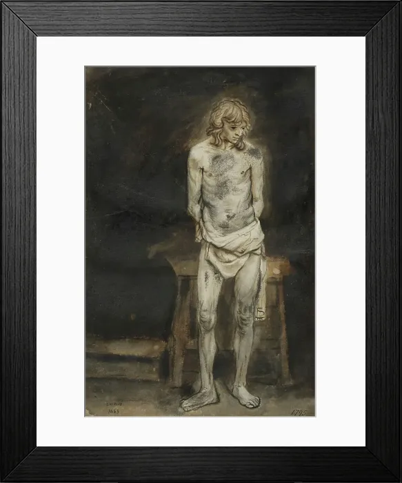 Framed Print : Portrait male model, c1660. Creator: Samuel van Hoogstraten Framed Print : Portrait male model, c1660. Creator: Samuel van Hoogstraten