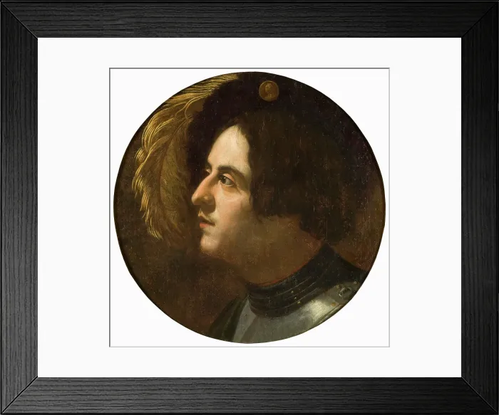 Framed Print : Portrait of a Young Man, 17th century. Creator: School of Caravaggio Framed Print : Portrait of a Young Man, 17th century. Creator: School of Caravaggio