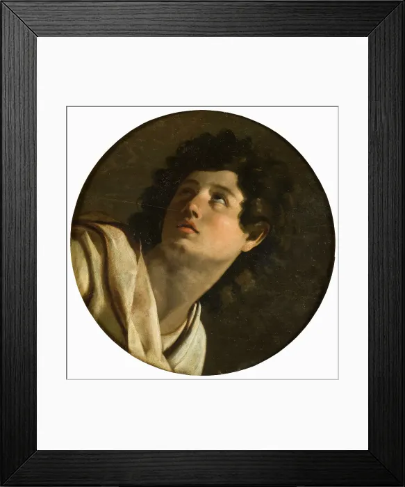 Framed Print : Portrait of a Young Man, 17th century. Creator: School of Caravaggio Framed Print : Portrait of a Young Man, 17th century. Creator: School of Caravaggio