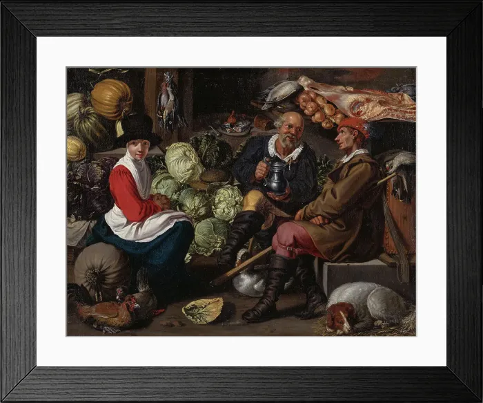 Framed Print : Vegetable Sellers, c1700s. Creator: School of Willem Pieterszoon Buytewech Framed Print : Vegetable Sellers, c1700s. Creator: School of Willem Pieterszoon Buytewech