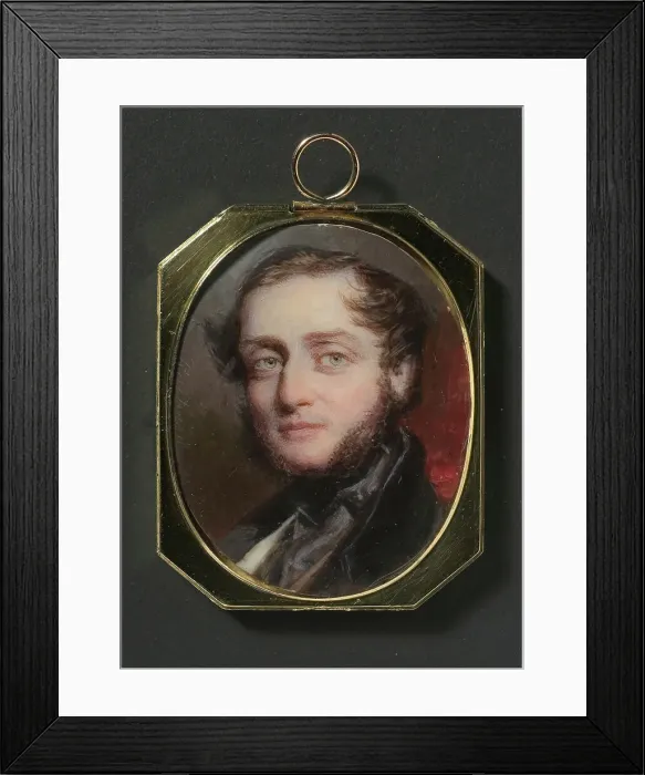Framed Print : Unknown man, 1836. Creator: Simon Jacques Rochard Framed Print : Unknown man, 1836. Creator: Simon Jacques Rochard