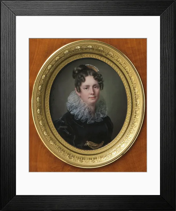 Framed Print : Unknown woman, c18th century. Creator: Sophie-Clemence Delacazette Framed Print : Unknown woman, c18th century. Creator: Sophie-Clemence Delacazette