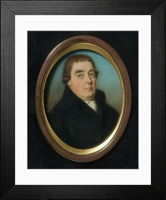 Framed Print : Unknown man, c18th century. Creator: Thomas Hazlehurst Framed Print : Unknown man, c18th century. Creator: Thomas Hazlehurst