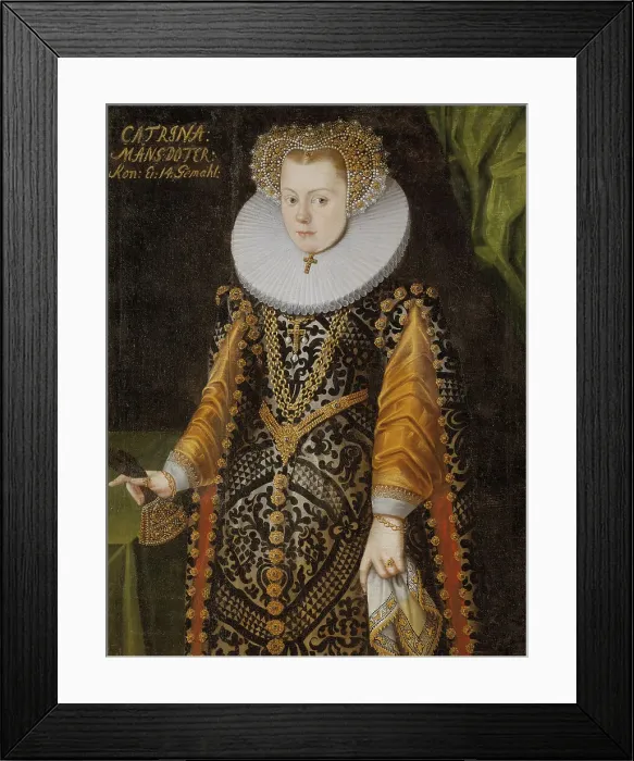 Framed Print : Unknown woman, formerly called Elisabet, 1549-1597, Princess of Sweden, 1580. Creator: Anon