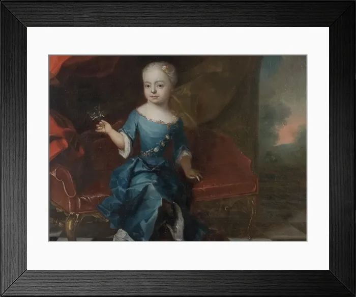 Framed Print : Unknown girl, early 18th century. Creator: Unknown Framed Print : Unknown girl, early 18th century. Creator: Unknown