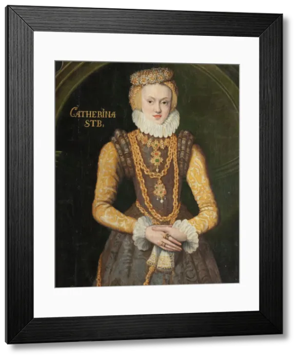 Framed Print : Unknown woman possibly German princess, c16th century. Creator: Anon Framed Print : Unknown woman possibly German princess, c16th century. Creator: Anon