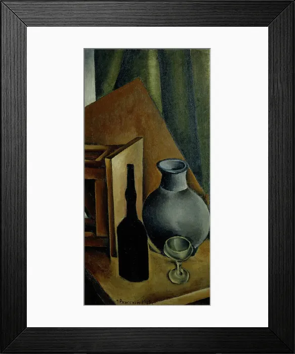 Framed Print : Still Life, 1915. Creator: Ryazhsky, Georgi Georgievich (1895-1952) Framed Print : Still Life, 1915. Creator: Ryazhsky, Georgi Georgievich (1895-1952)