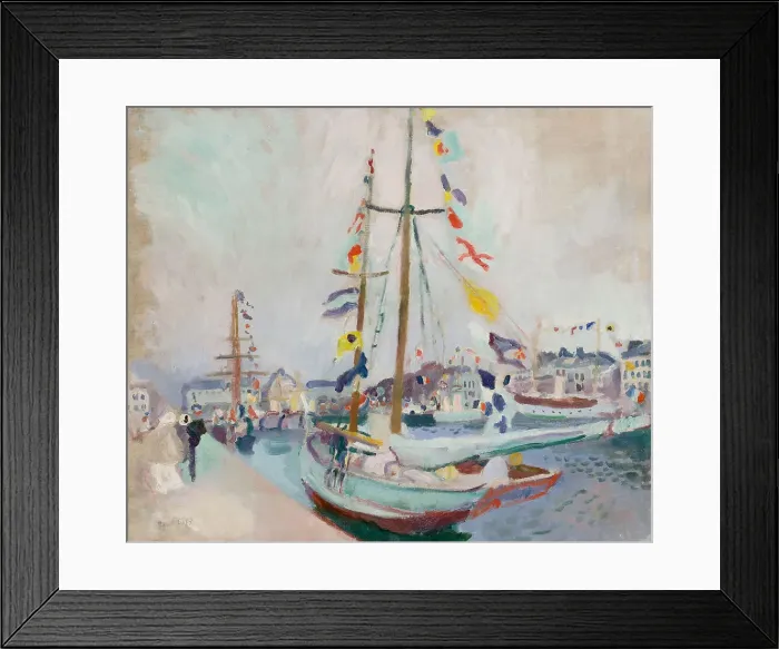 Framed Print : Yacht with Flags at Le Havre. Creator: Dufy, Raoul (1877-1953) Framed Print : Yacht with Flags at Le Havre. Creator: Dufy, Raoul (1877-1953)