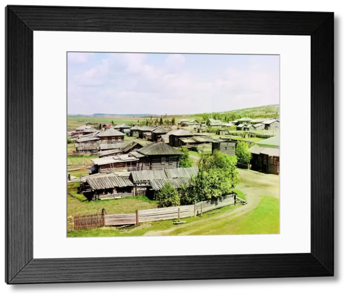 Framed Print : Northern part of the village of Nyrob, 1910. Creator: Sergey Mikhaylovich Prokudin-Gorsky Framed Print : Northern part of the village of Nyrob, 1910. Creator: Sergey Mikhaylovich Prokudin-Gorsky