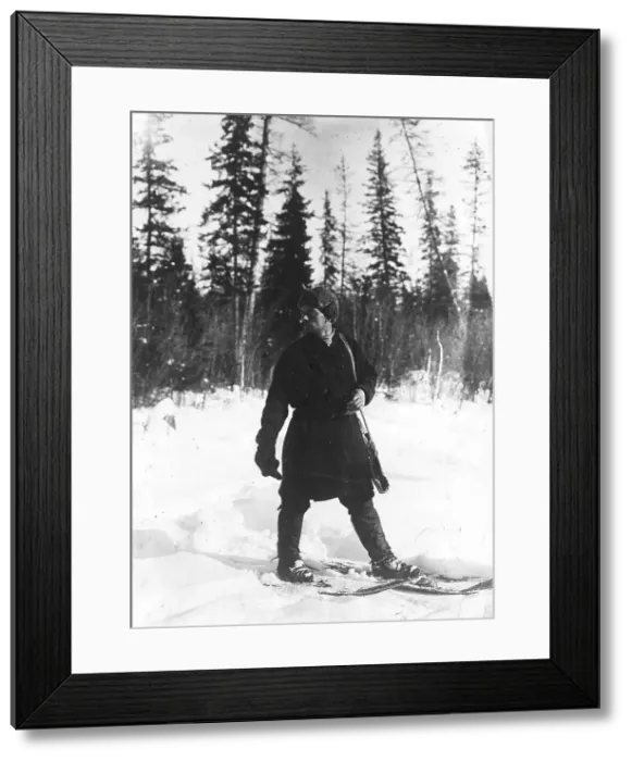 Framed Print : A peasant who went hunting, 1911. Creator: Unknown Framed Print : A peasant who went hunting, 1911. Creator: Unknown