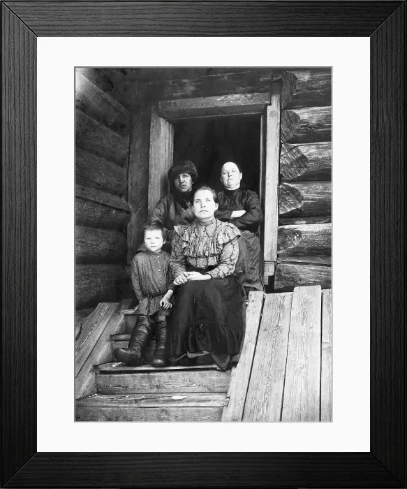 Framed Print : A rich peasant family from the village of Boguchansky, Yenisei district, 1911. Creator: Unknown Framed Print : A rich peasant family from the village of Boguchansky, Yenisei district, 1911. Creator: Unknown