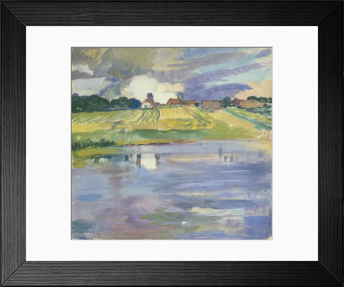 Framed Print : The Oshanin's Estate Novoye, 1915. Creator: Della-Vos-Kardovskaya, Olga Ludvigovna (1875-1952) Framed Print : The Oshanin's Estate Novoye, 1915. Creator: Della-Vos-Kardovskaya, Olga Ludvigovna (1875-1952)