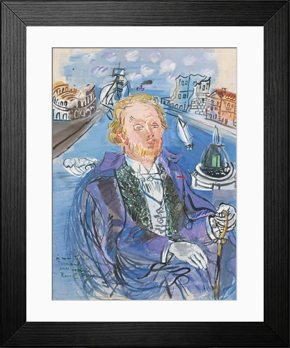 Framed Print : Portrait of Fernand Fleuret (1883-1945), ca 1938. Creator: Dufy, Raoul (1877-1953) Framed Print : Portrait of Fernand Fleuret (1883-1945), ca 1938. Creator: Dufy, Raoul (1877-1953)