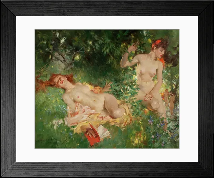 Framed Print : Nymphs in Summer, 1946. Creator: Christy, Howard Chandler (1872-1952) Framed Print : Nymphs in Summer, 1946. Creator: Christy, Howard Chandler (1872-1952)