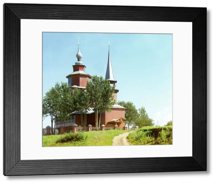 Framed Print : Church of Saint John the Theologian, on Ishna, three versts from Rostov, 1911. Creator: Sergey Mikhaylovich Prokudin-Gorsky Framed Print : Church of Saint John the Theologian, on Ishna, three versts from Rostov, 1911. Creator: Sergey Mikhaylovich Prokudin-Gorsky