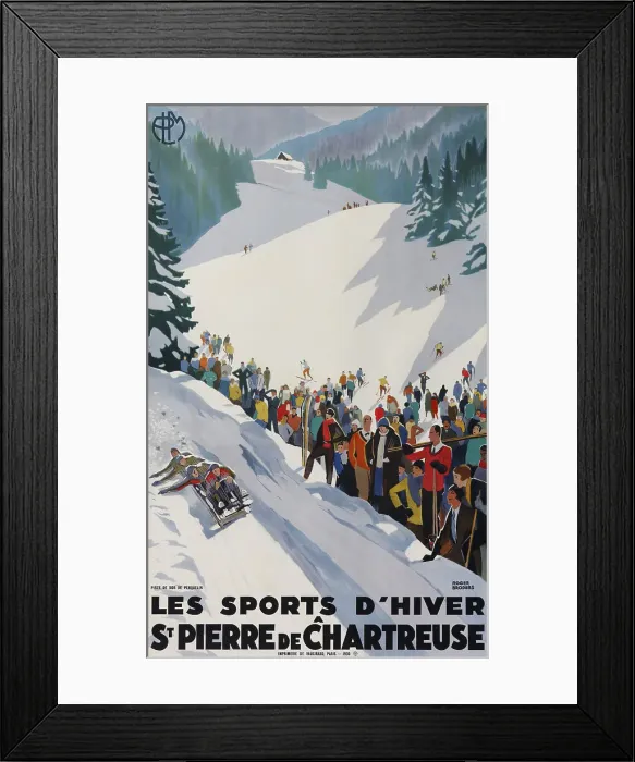 Framed Print : Les sports d'hiver à St Pierre de Chartreuse, 1930. Creator: Broders, Roger (1883-1953) Framed Print : Les sports d'hiver à St Pierre de Chartreuse, 1930. Creator: Broders, Roger (1883-1953)