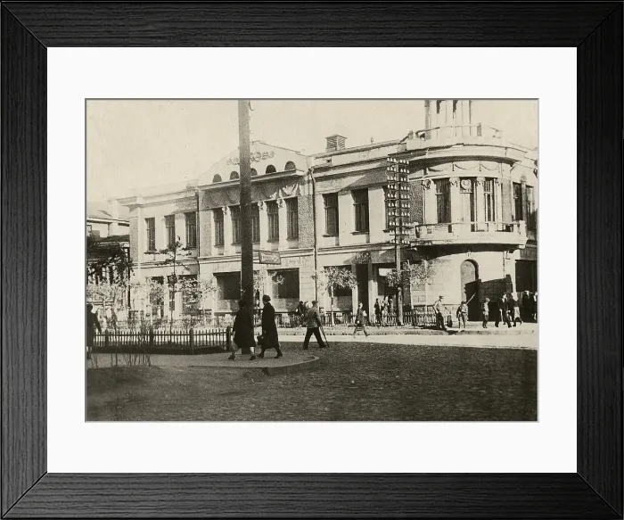 Framed Print : The building of the city's Public Assembly, located at the intersection of Voskresenskaya...1916-17 Creator: Unknown Framed Print : The building of the city's Public Assembly, located at the intersection of Voskresenskaya...1916-17 Creator: Unknown