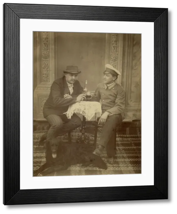 Framed Print : Merchant Belogolovy Ivan Apollonovich with his brother, 1910-1919. Creator: Unknown Framed Print : Merchant Belogolovy Ivan Apollonovich with his brother, 1910-1919. Creator: Unknown