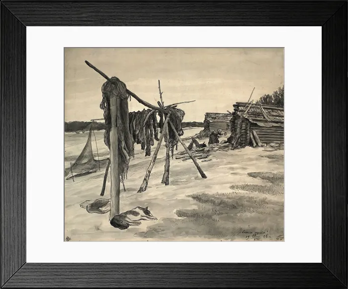 Framed Print : Ostyatsky village Olenyi yurts, 1928. Creator: Dmitrii Innokent'evich Karatanov Framed Print : Ostyatsky village Olenyi yurts, 1928. Creator: Dmitrii Innokent'evich Karatanov