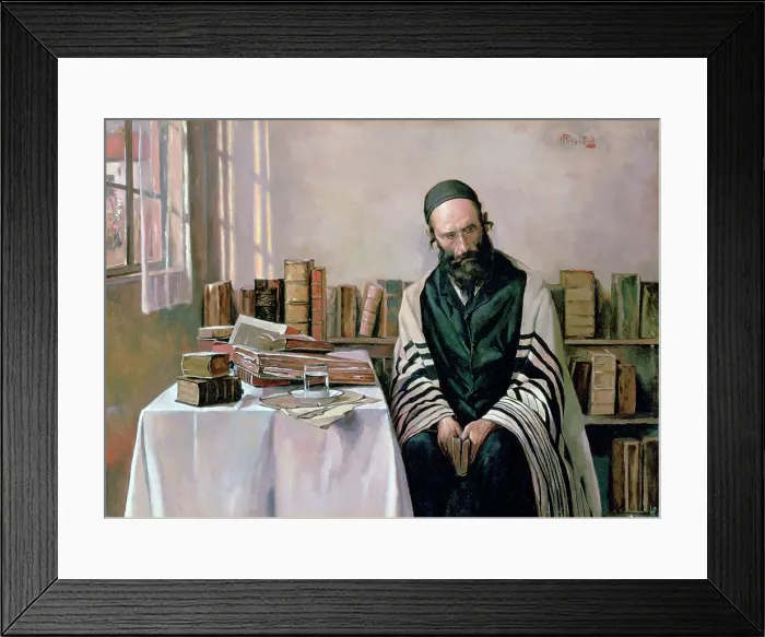 Framed Print : A Rabbi in his Study, c1887-1953. Creator: Alois Heinrich Priechenfried Framed Print : A Rabbi in his Study, c1887-1953. Creator: Alois Heinrich Priechenfried